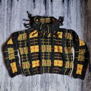 Michael Simon Black and Yellow Knit Sweater